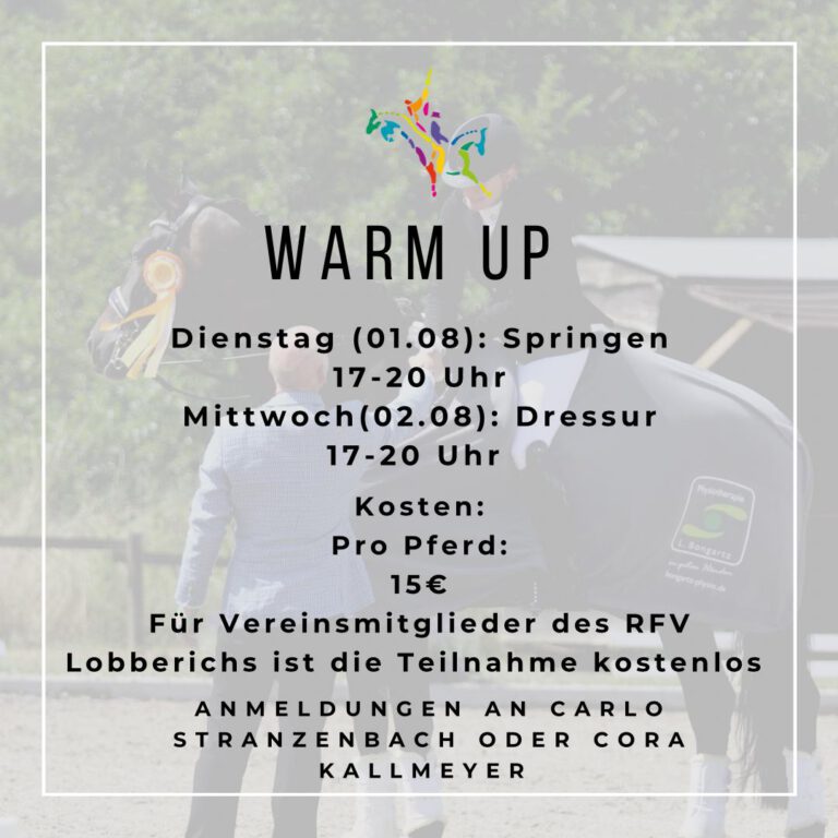 Warm-Up am 01. + 02.08.2023